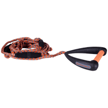 Load image into Gallery viewer, 25&#39; Pro Surf Rope w/ Handle Black &amp; Orange
